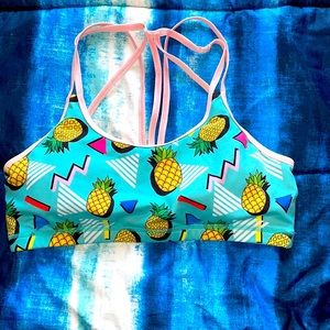Pineapple sports bra